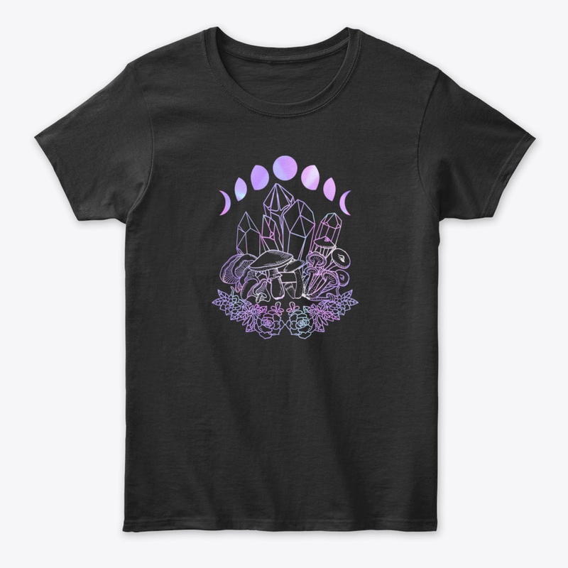 Witchy Moon Phases Crystals Mushrooms Su