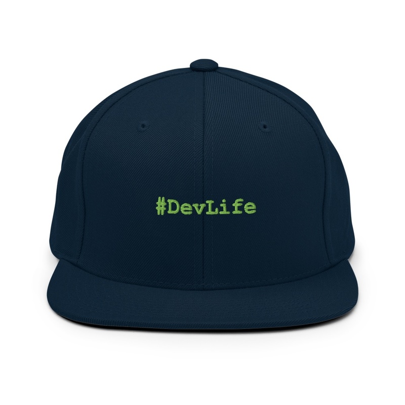 #DevLife Flat Brim Snap Back