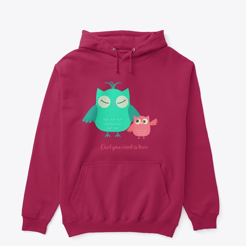 Owl you need is LOOVE (teal/pink)