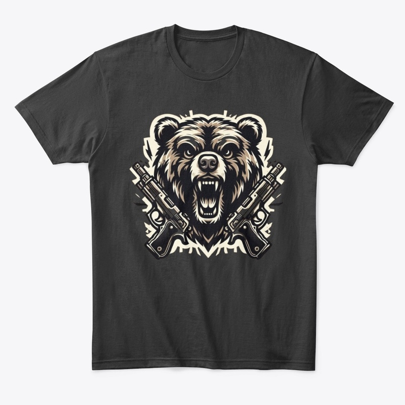 aggressive bear t shirt