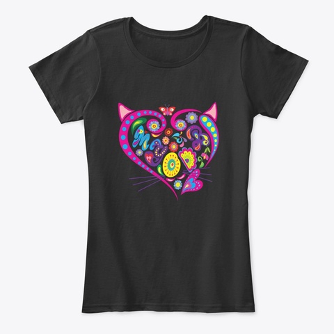 Myodb   Cat Lovers Edition Black áo T-Shirt Front