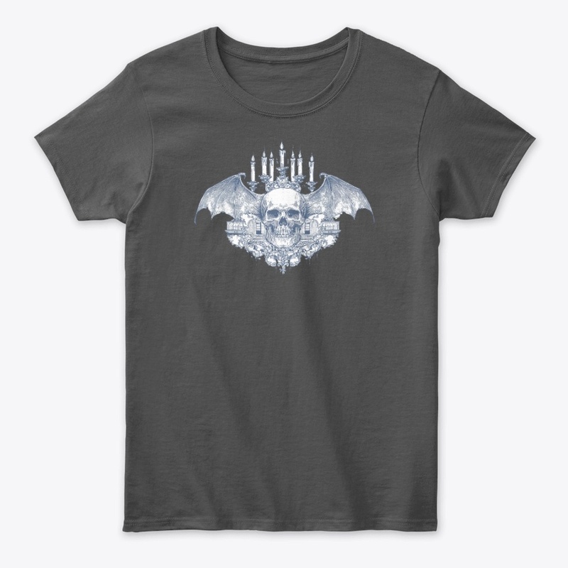 Gothic Winged Skull Candelabra