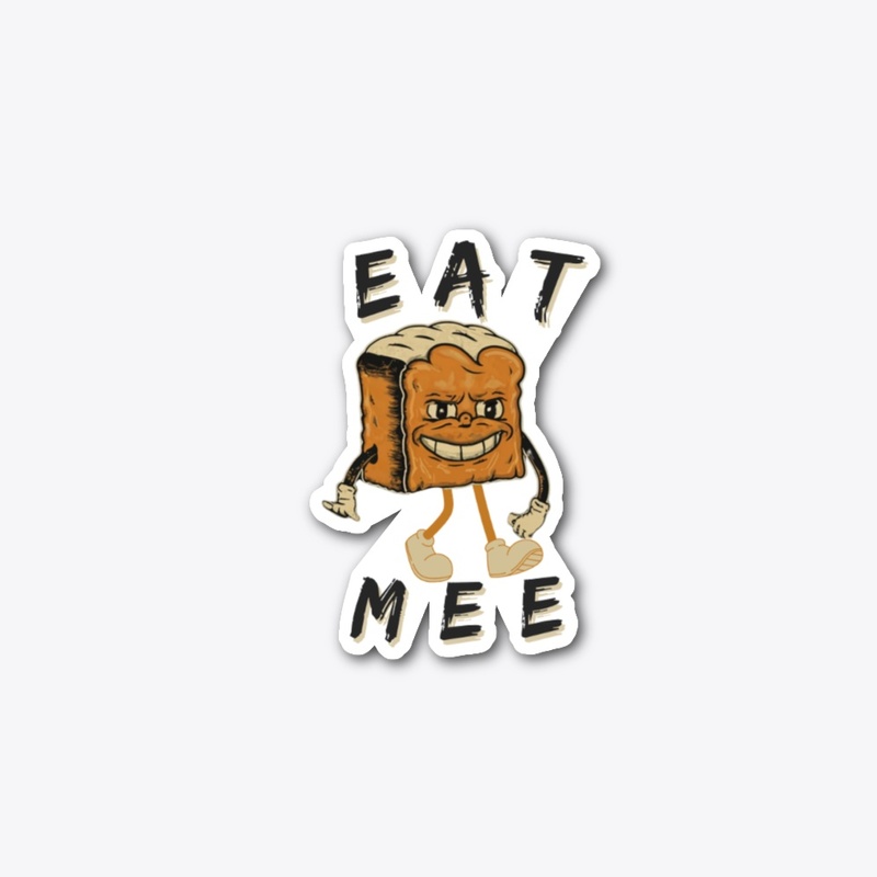 Eat me cartoon bread t-shirt design 
