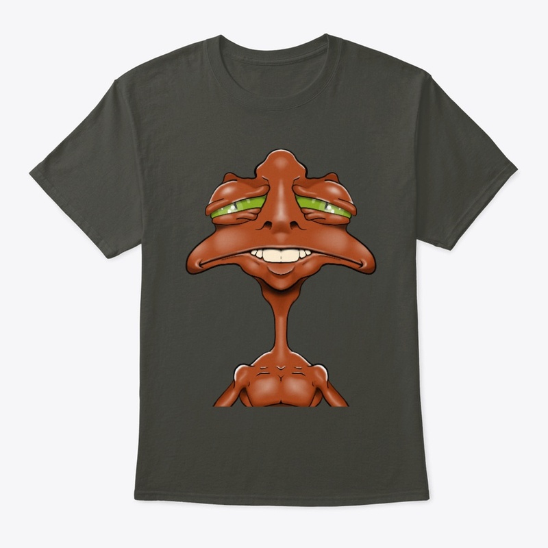 ORANGE SMILING ALIEN 