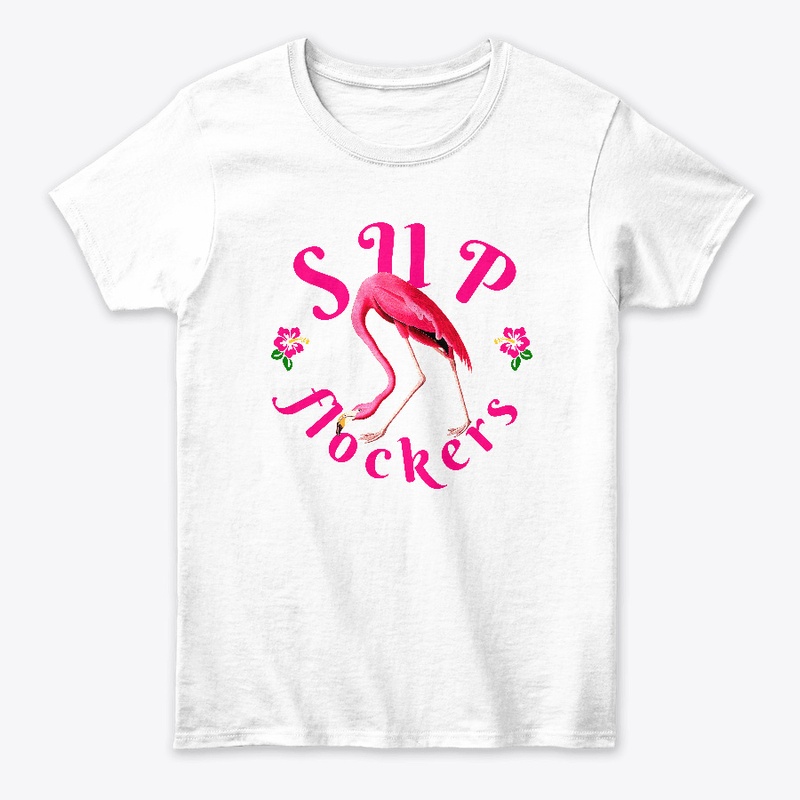 Women's Tees Vintage Funny Flamingo