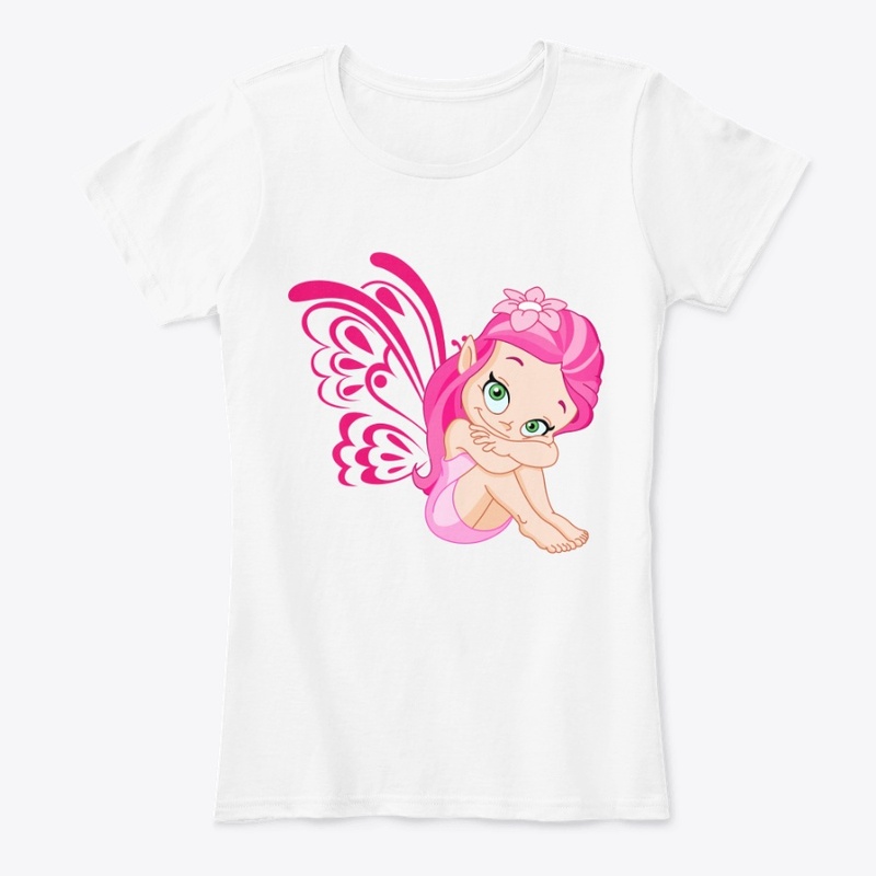 Cute Pink Fairy Butterfly Girl 