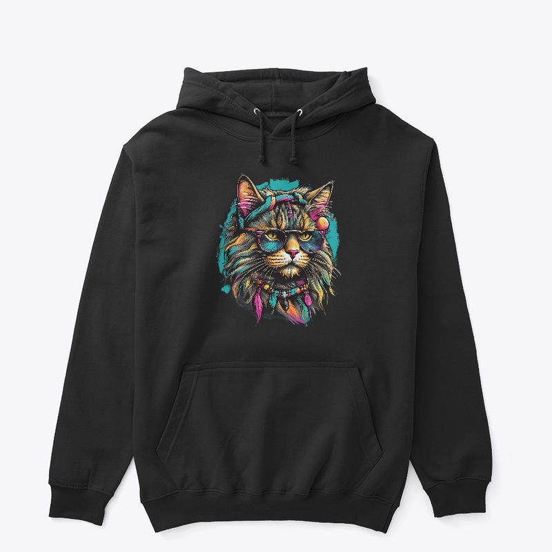 a hippy cat head