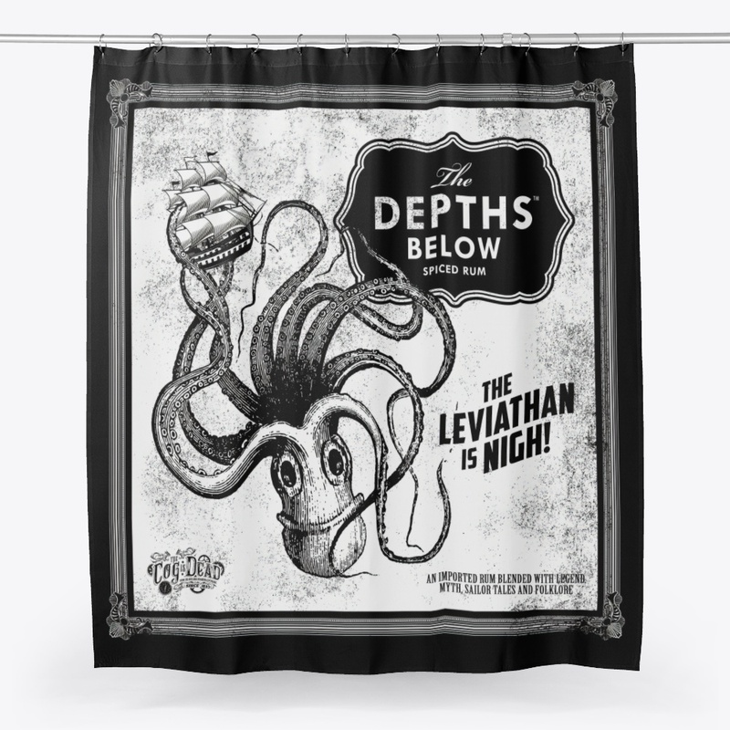 The Depths Below Shower Curtain