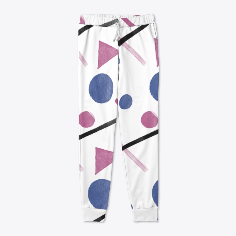 All over print solid shapes pattern tee