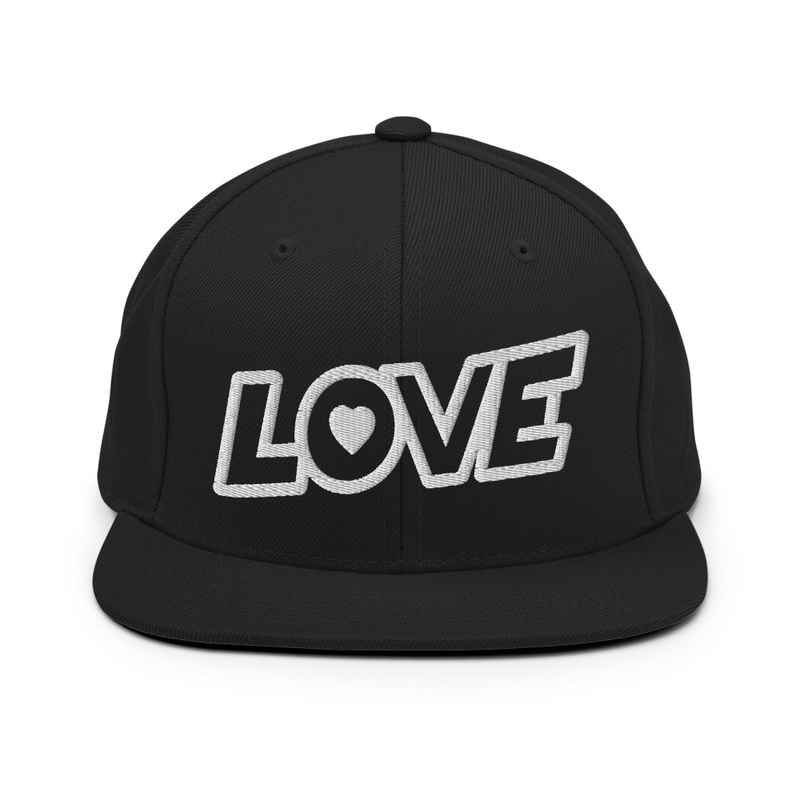 LOVE SNAPBACK HAT (BLK/WHT)