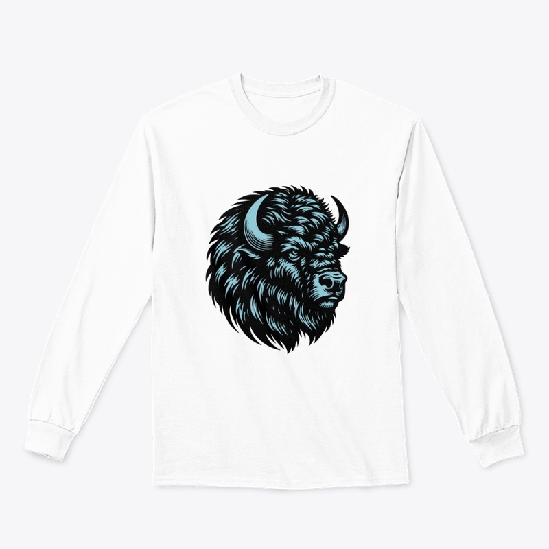 Powerful Bison Head Design
