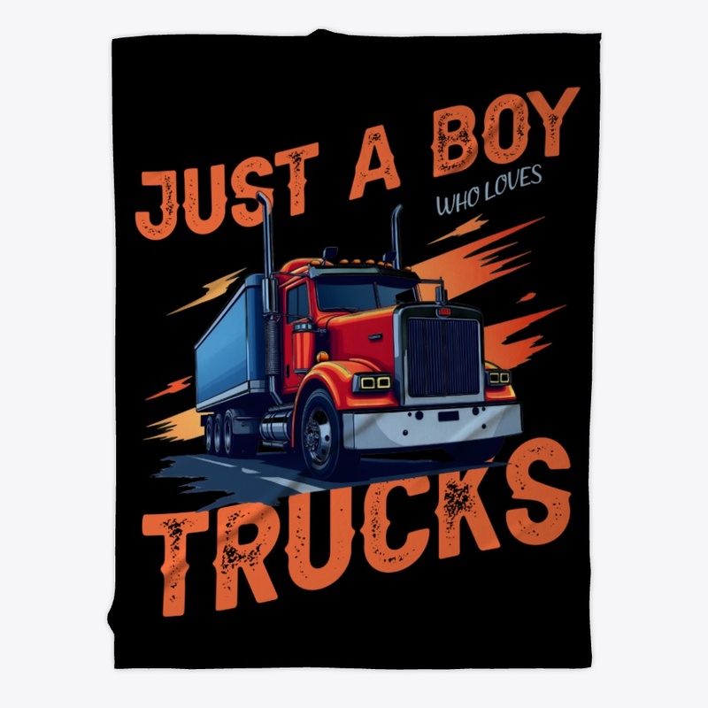 Just a boy who loves trucks