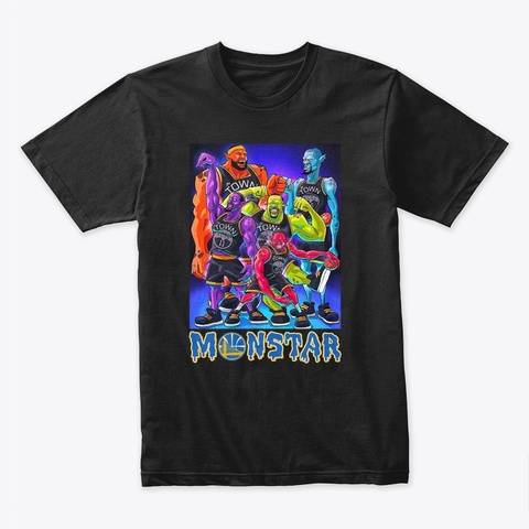 Monstars Black T-Shirt Front