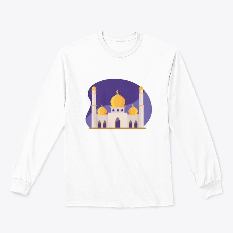 Elegant Golden Mosque Illustration 
