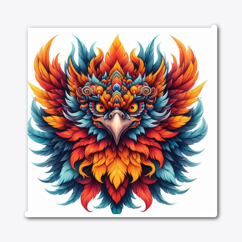Watercolor Garuda Head