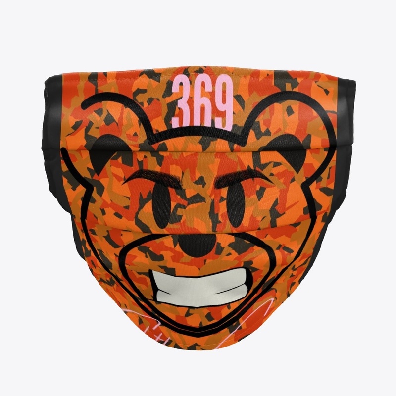369 Fire Orange Camo Bear