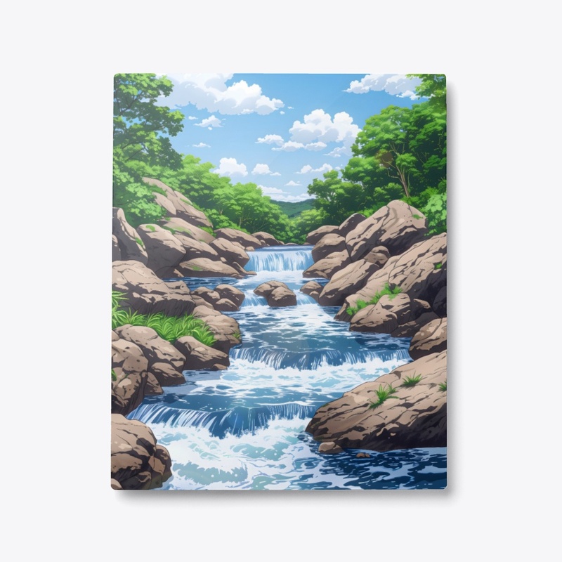 Metal Print Serene Nature Scene