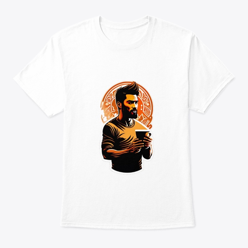 bearded man holding a cup of coffee