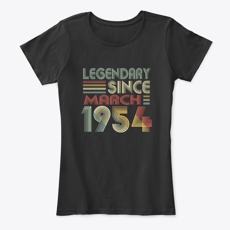 March 1954 T-Shirt 65 Years Old Birthday