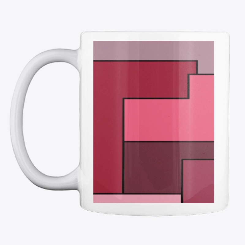 Abstract red block different hues