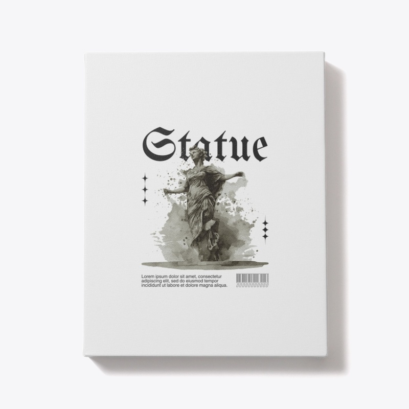 Black Grey Statue T Shirt 