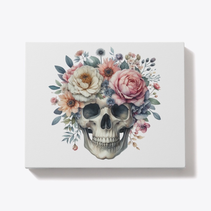 Peonies Skull