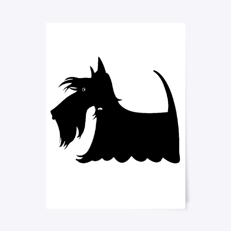3D scotties sticker