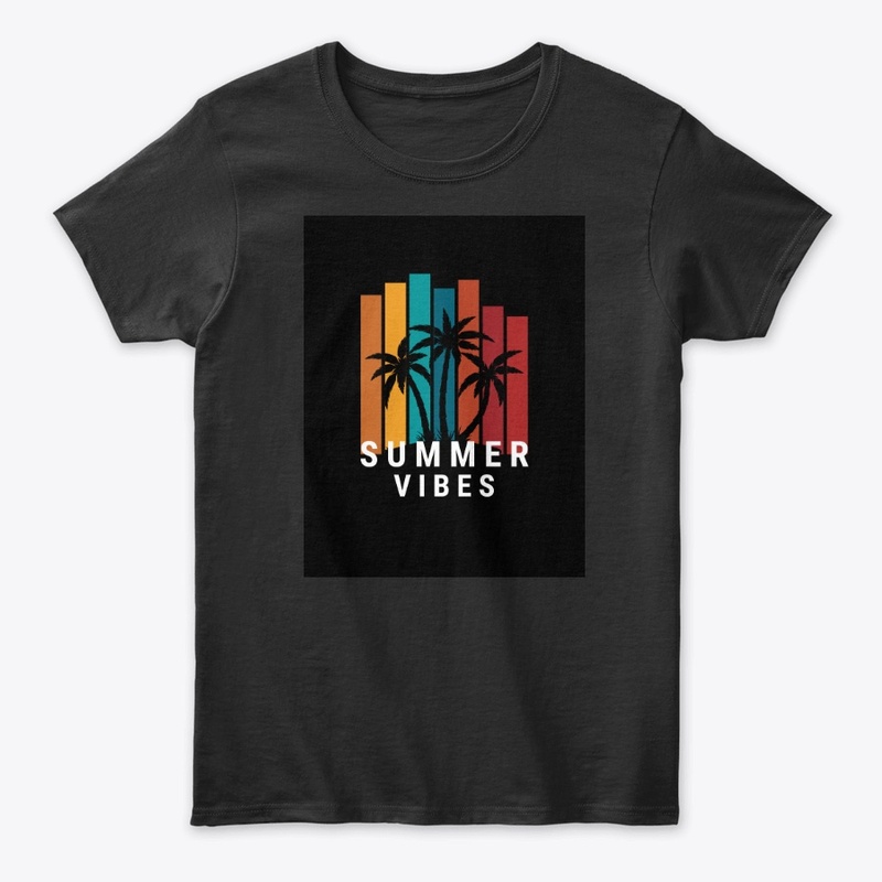 Black Yellow Summer Typography T-Shirt