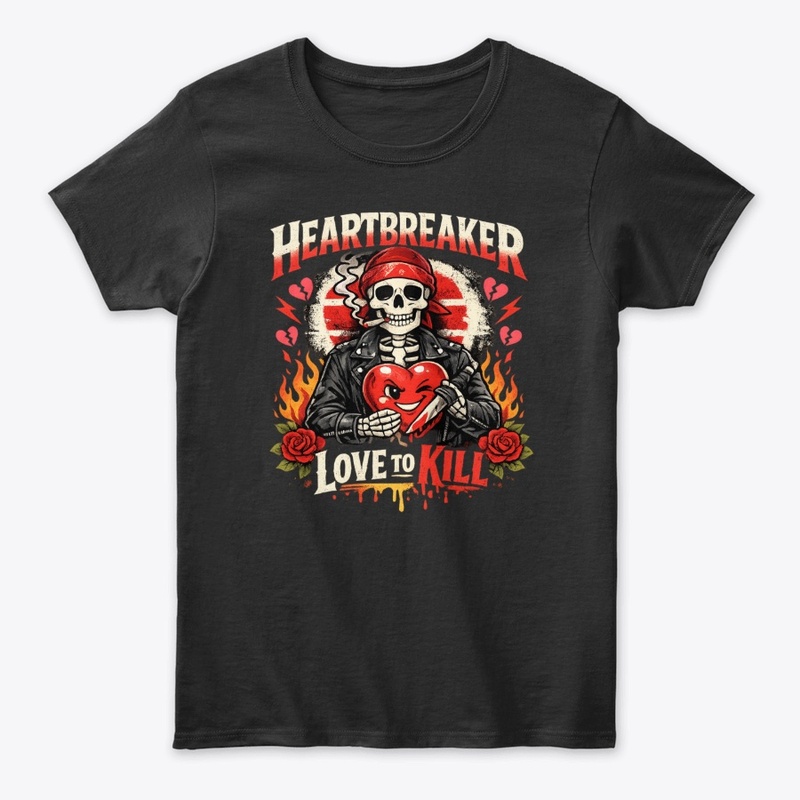 Heartbreaker Skull Valentine T-Shirt
