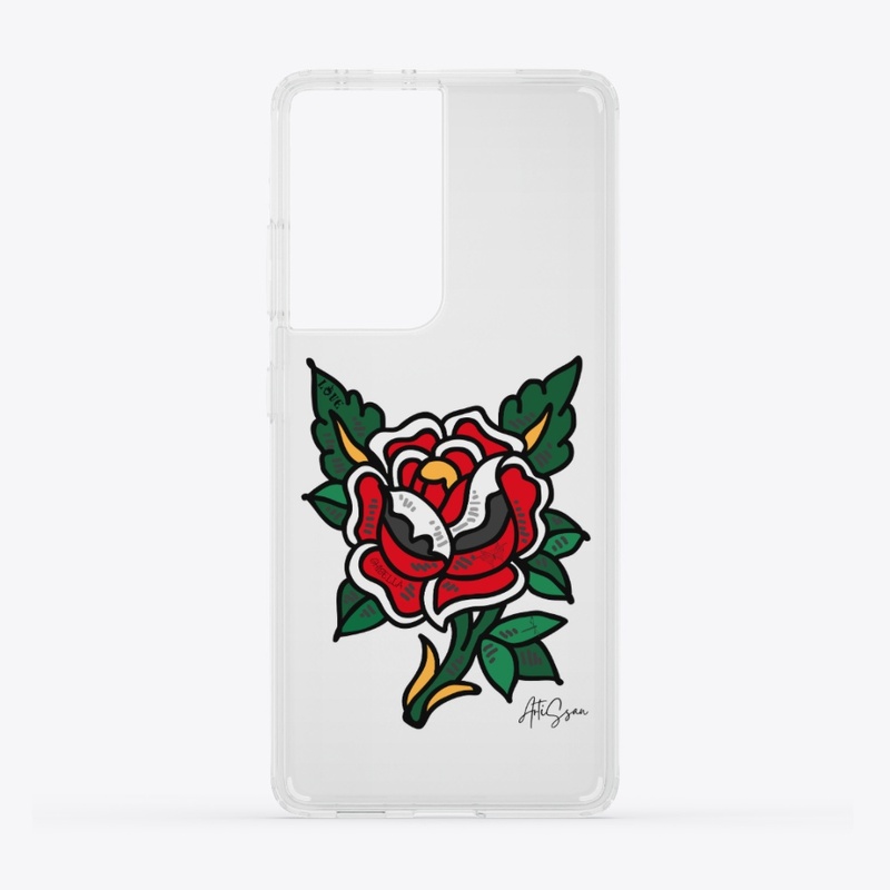 cool words on rose flower tshirt design