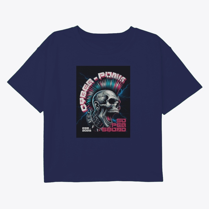 T Shirt Cyber Punk Skull