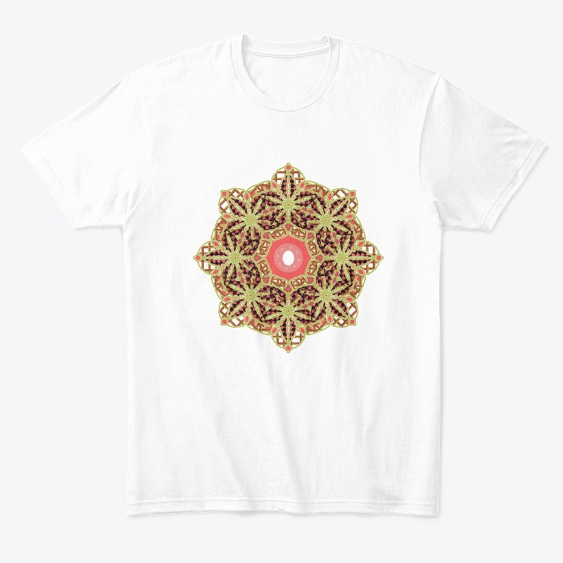 pink ornamental radial design