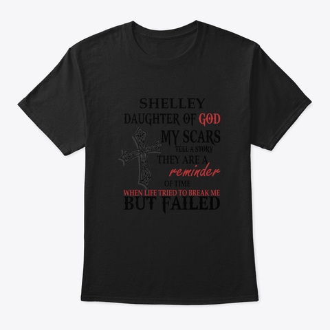 Shelley Daughter Of God But Failed Black T-Shirt Front
