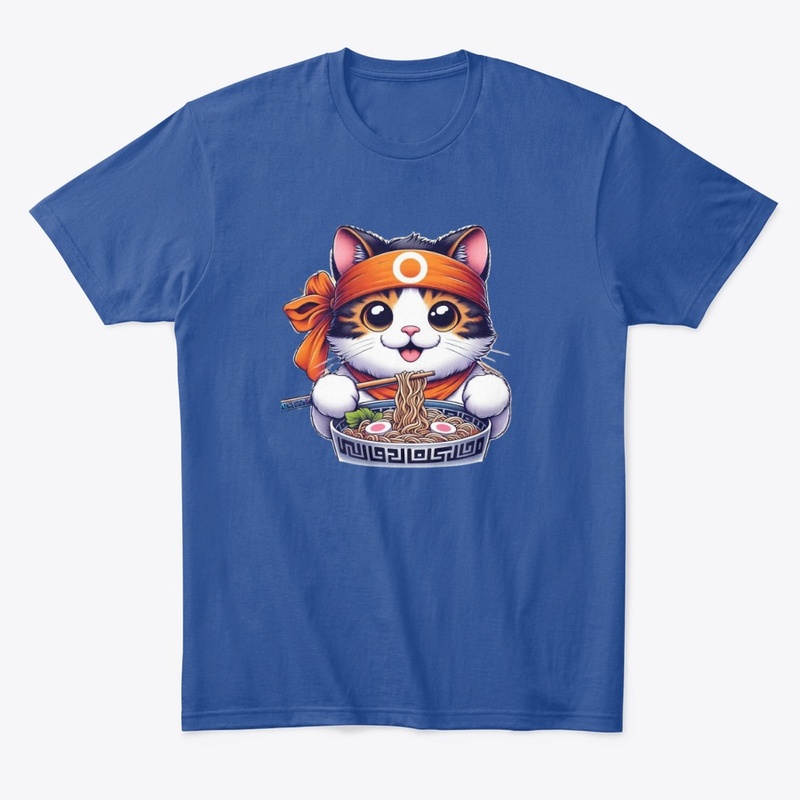 Japanese Cat Enjoying Ramen