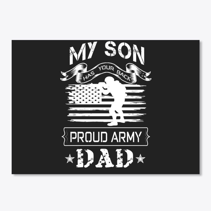 PROUD ARMY DAD- PATRIOTIC T SHIRT