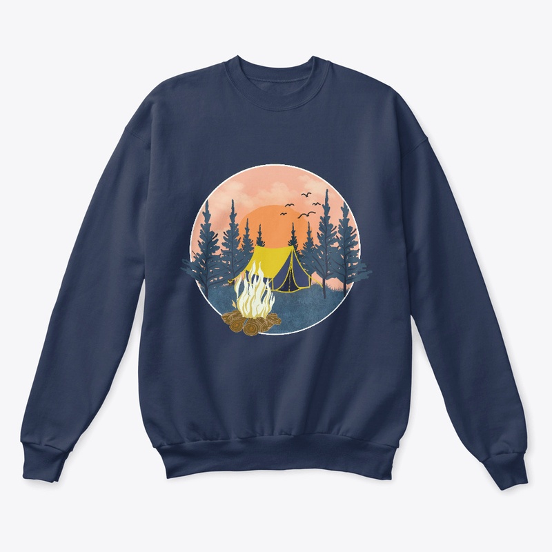 Bright Sunset Campfire Camping Shirt