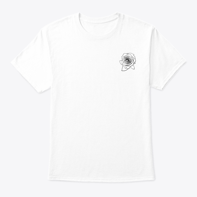 Simple Rose Tee (Black outline)