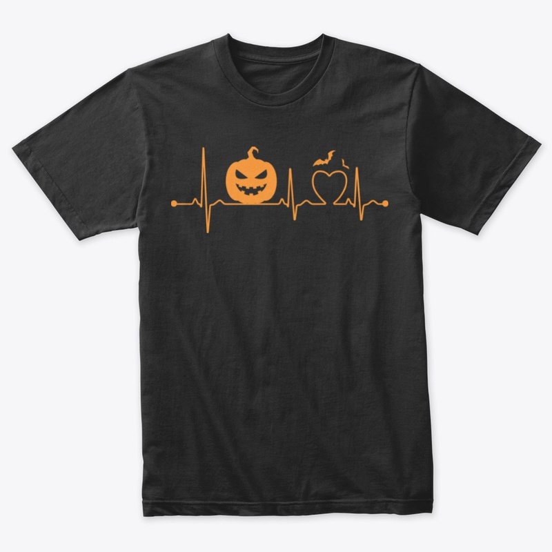 Pumpkin, bat and electrocardiogram