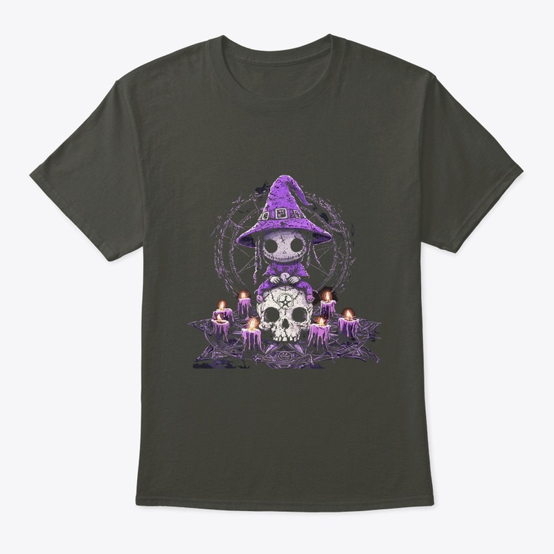 Cute Witch-Skull Halloween T-Shirt