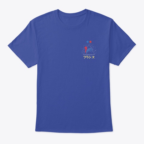 Sport France Football Manga Deep Royal T-Shirt Front