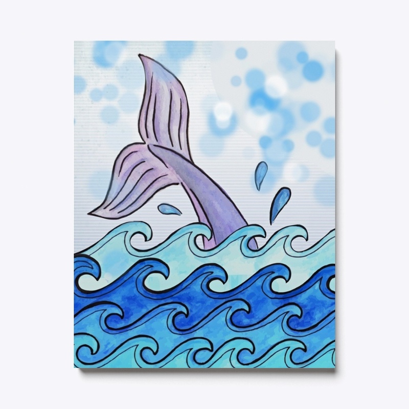Whale art illustration