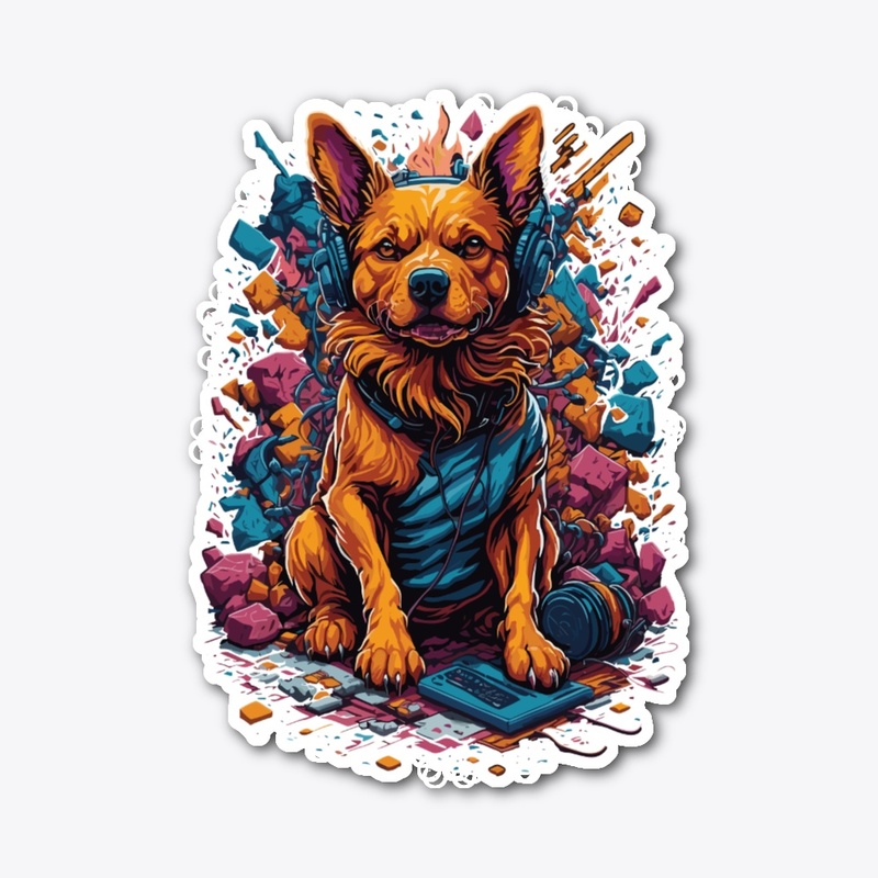 cool relaxed dog version one
