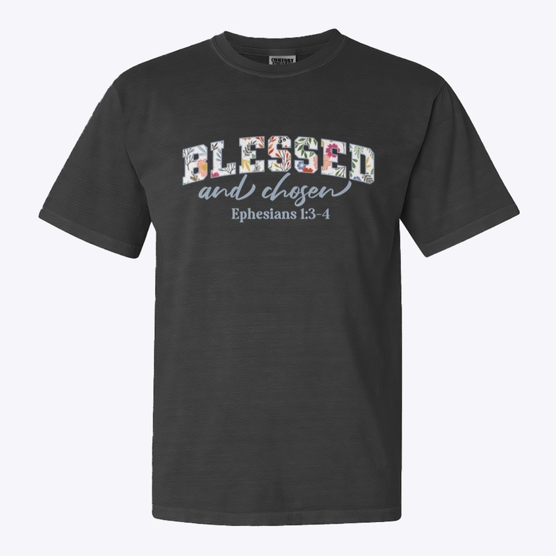 Floral pattern Blessed Christian
