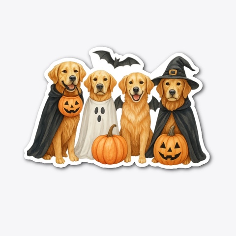 Halloween Golden Retriever Shirt Standard T-Shirt Front