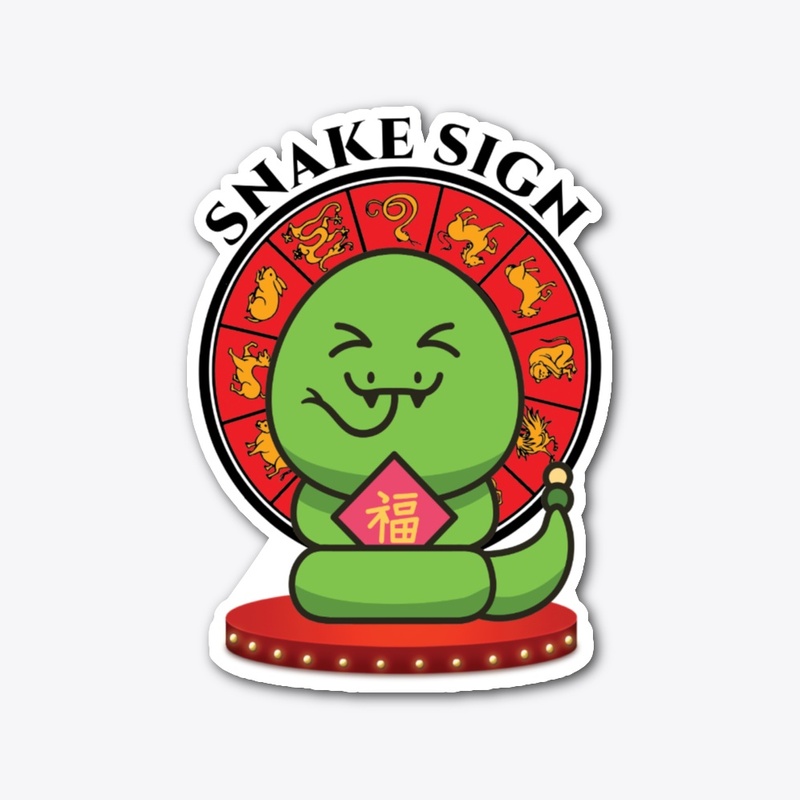 Snake Chinese Zodiac Sign White T-Shirt