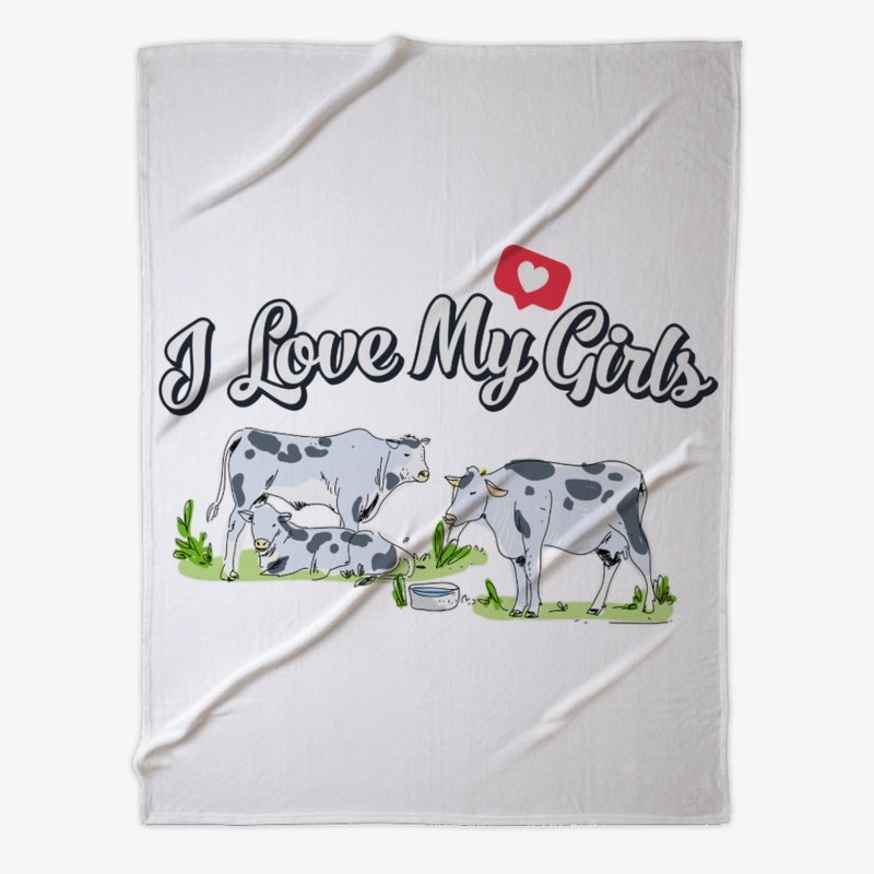 I Love My Girls Cow Farmer Gift
