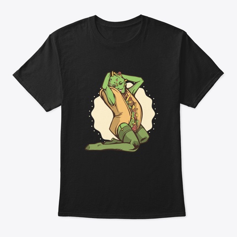 Taco Alien Black T-Shirt Front
