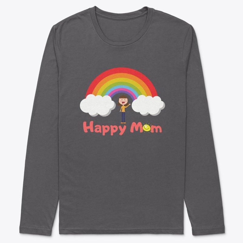 Rainbow colored design for happy moms