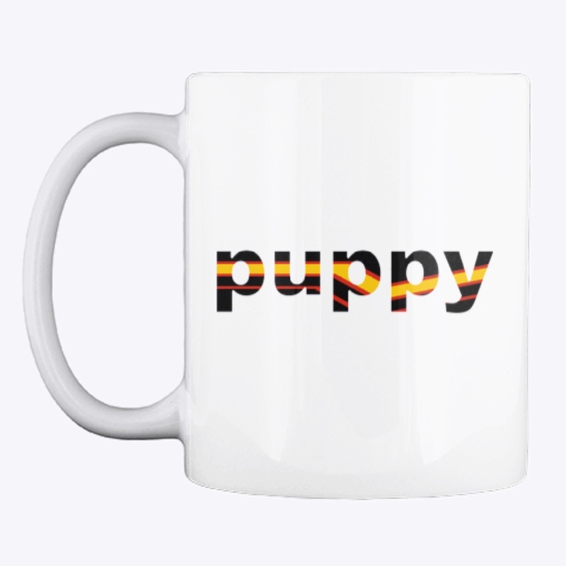 puppy in Rubber Pride Flag