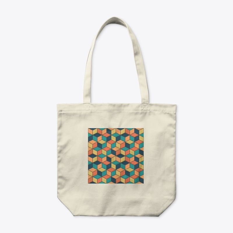 Colorful Cube Abstract Pattern Hexagons 